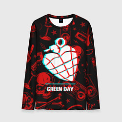 Лонгслив мужской Green Day rock glitch, цвет: 3D-принт