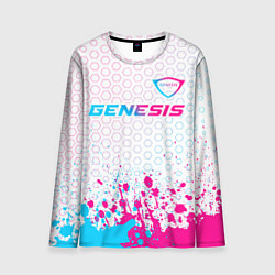 Лонгслив мужской Genesis neon gradient style: символ сверху, цвет: 3D-принт