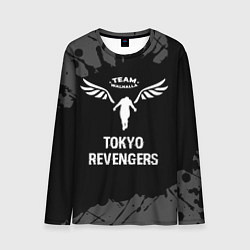 Лонгслив мужской Tokyo Revengers glitch на темном фоне, цвет: 3D-принт