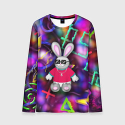 Лонгслив мужской Кролик в футболке, цвет: 3D-принт