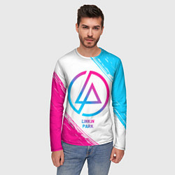 Лонгслив мужской Linkin Park neon gradient style, цвет: 3D-принт — фото 2
