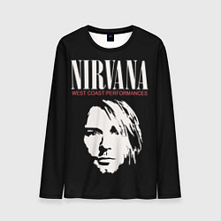 Лонгслив мужской Nirvana - Kurt Cobain, цвет: 3D-принт