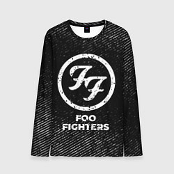 Лонгслив мужской Foo Fighters с потертостями на темном фоне, цвет: 3D-принт