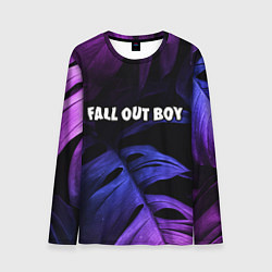 Мужской лонгслив Fall Out Boy neon monstera