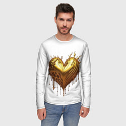 Лонгслив мужской Золотое сердце, цвет: 3D-принт — фото 2