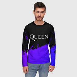 Лонгслив мужской Queen purple grunge, цвет: 3D-принт — фото 2