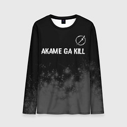Лонгслив мужской Akame ga Kill glitch на темном фоне: символ сверху, цвет: 3D-принт