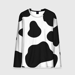 Лонгслив мужской Принт - пятна коровы, цвет: 3D-принт