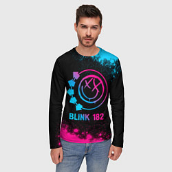 Лонгслив мужской Blink 182 - neon gradient, цвет: 3D-принт — фото 2
