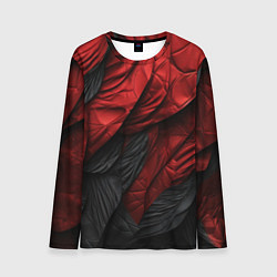Лонгслив мужской Red black texture, цвет: 3D-принт