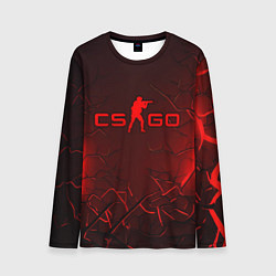Лонгслив мужской CSGO logo dark red, цвет: 3D-принт