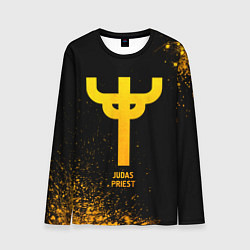 Лонгслив мужской Judas Priest - gold gradient, цвет: 3D-принт