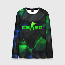 Лонгслив мужской CS GO dark green, цвет: 3D-принт