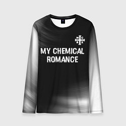 Лонгслив мужской My Chemical Romance glitch на темном фоне: символ, цвет: 3D-принт
