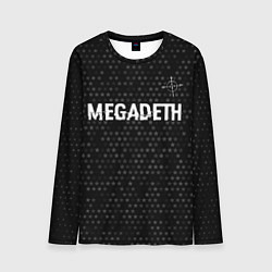 Мужской лонгслив Megadeth glitch на темном фоне: символ сверху