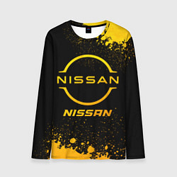 Лонгслив мужской Nissan - gold gradient, цвет: 3D-принт
