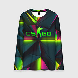 Лонгслив мужской CS GO green neon, цвет: 3D-принт