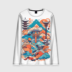 Лонгслив мужской Ancient japan, цвет: 3D-принт