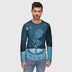 Лонгслив мужской Космический брейк, цвет: 3D-принт — фото 2