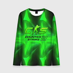 Лонгслив мужской Counter strike 2 green logo, цвет: 3D-принт