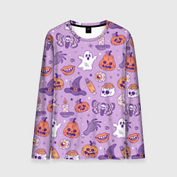 Лонгслив мужской Halloween pattern арт, цвет: 3D-принт
