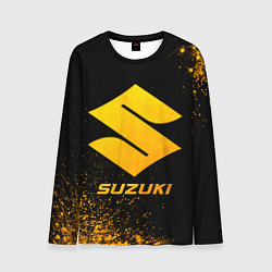 Лонгслив мужской Suzuki - gold gradient, цвет: 3D-принт