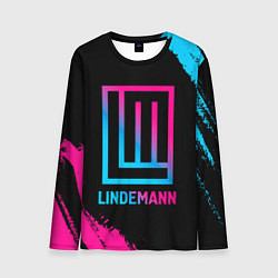 Лонгслив мужской Lindemann - neon gradient, цвет: 3D-принт