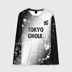 Лонгслив мужской Tokyo Ghoul glitch на светлом фоне: символ сверху, цвет: 3D-принт