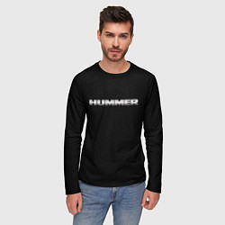 Лонгслив мужской Хаммер серый цвет лого, цвет: 3D-принт — фото 2