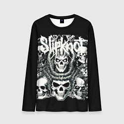 Лонгслив мужской Slipknot и черепушки, цвет: 3D-принт