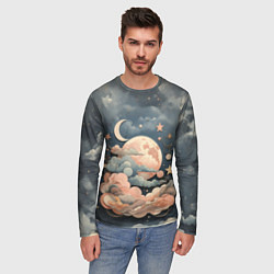 Лонгслив мужской Волшебное ночное небо, цвет: 3D-принт — фото 2