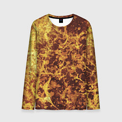 Лонгслив мужской Абстракция - желтый антрацит, цвет: 3D-принт