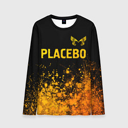 Лонгслив мужской Placebo - gold gradient посередине, цвет: 3D-принт