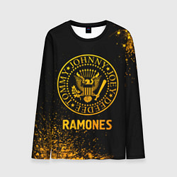 Лонгслив мужской Ramones - gold gradient, цвет: 3D-принт