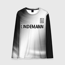 Лонгслив мужской Lindemann glitch на светлом фоне посередине, цвет: 3D-принт