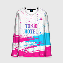 Лонгслив мужской Tokio Hotel neon gradient style посередине, цвет: 3D-принт