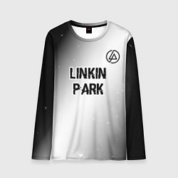Лонгслив мужской Linkin Park glitch на светлом фоне посередине, цвет: 3D-принт