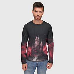 Лонгслив мужской Готический замок, цвет: 3D-принт — фото 2