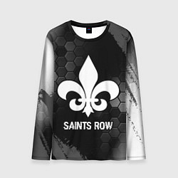 Лонгслив мужской Saints Row glitch на темном фоне, цвет: 3D-принт