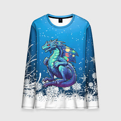 Лонгслив мужской Дракон магический 2024, цвет: 3D-принт