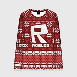 Лонгслив мужской Roblox christmas sweater, цвет: 3D-принт