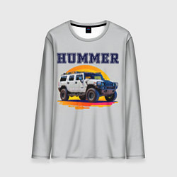 Мужской лонгслив Нейросеть - Hummer рисунок