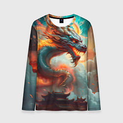 Лонгслив мужской Мифический дракон 2024, цвет: 3D-принт