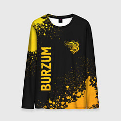 Лонгслив мужской Burzum - gold gradient вертикально, цвет: 3D-принт