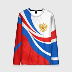 Лонгслив мужской Россия - спортивная униформа, цвет: 3D-принт