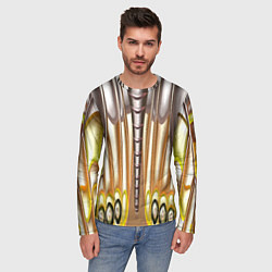 Лонгслив мужской Абстрактный рисунок по мотивам крыла бабочки, цвет: 3D-принт — фото 2