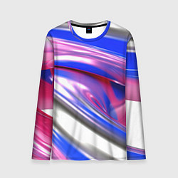 Лонгслив мужской Вязкая абстракция в фиолетовых оттенках, цвет: 3D-принт