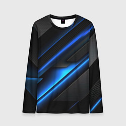 Лонгслив мужской Разрыв реальности синего, цвет: 3D-принт