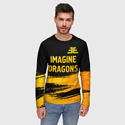 Лонгслив мужской Imagine Dragons - gold gradient посередине, цвет: 3D-принт — фото 2