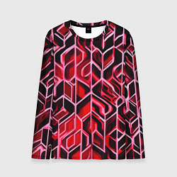 Мужской лонгслив Красный узор